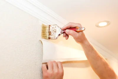 Pose de papier peint à Troo — revêtements muraux et toiles de verre